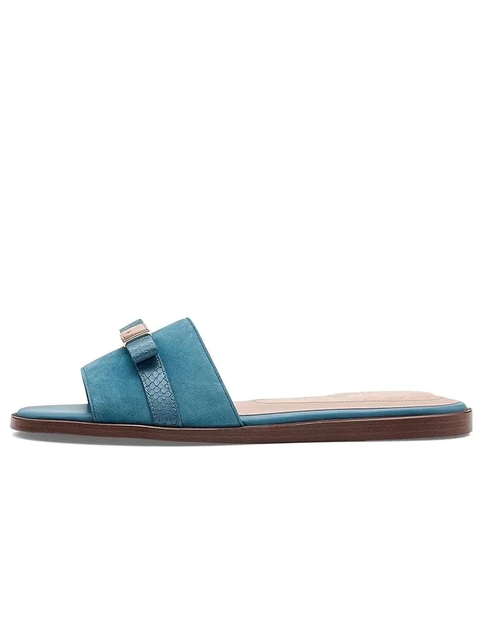 Сандалии с бантом Emalia Slide Cole Haan — изображение 4 из 4, синий/синий