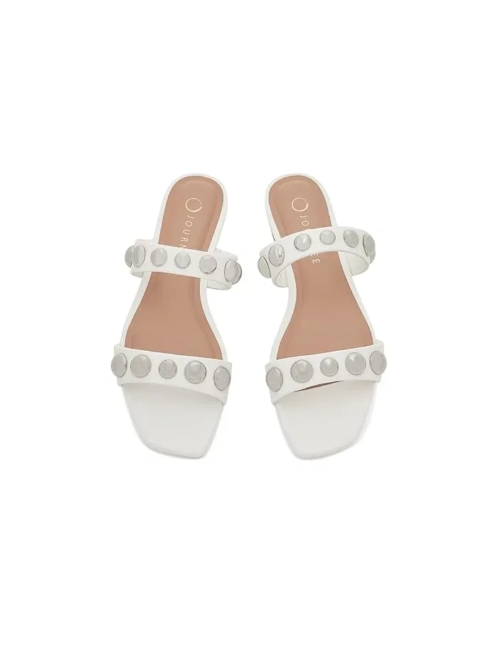 Сандалии Frida Journee Collection — изображение 2 из 4, белый/серебристый