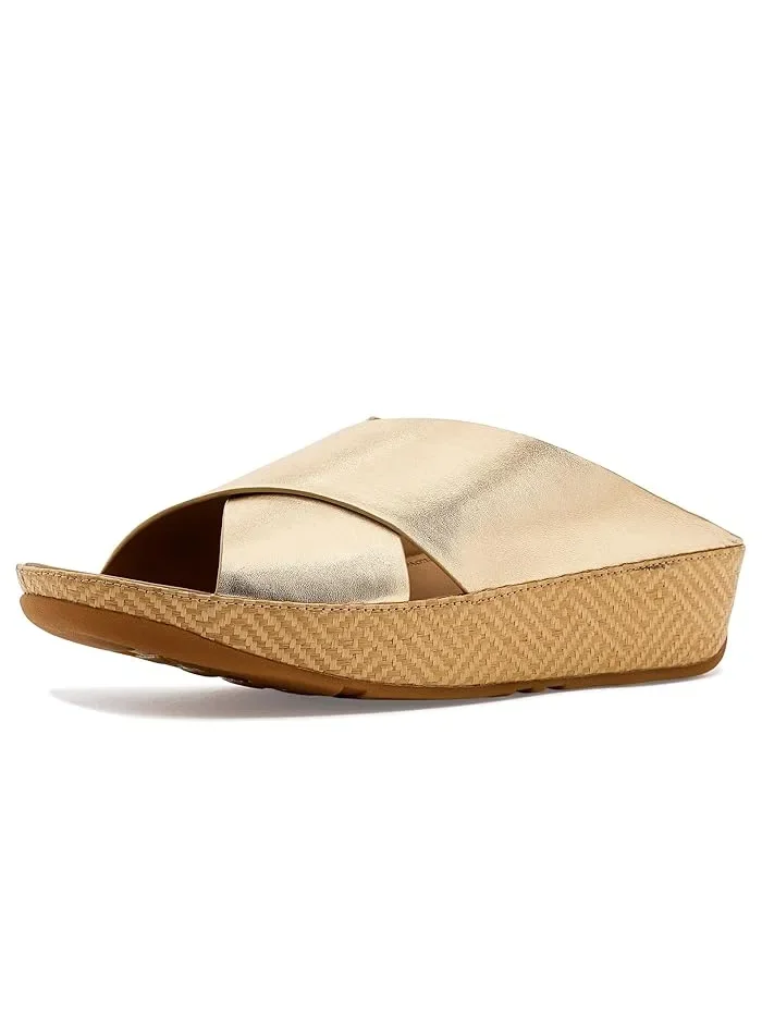 Сандалии Lulu Lux Graphic-weave Leather Cross Slides FitFlop