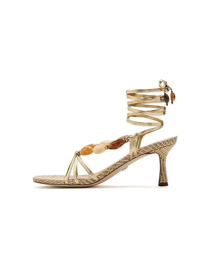 Босоножки с племенным дизайном Paloma Sam Edelman — изображение 4 из 4, золотистый