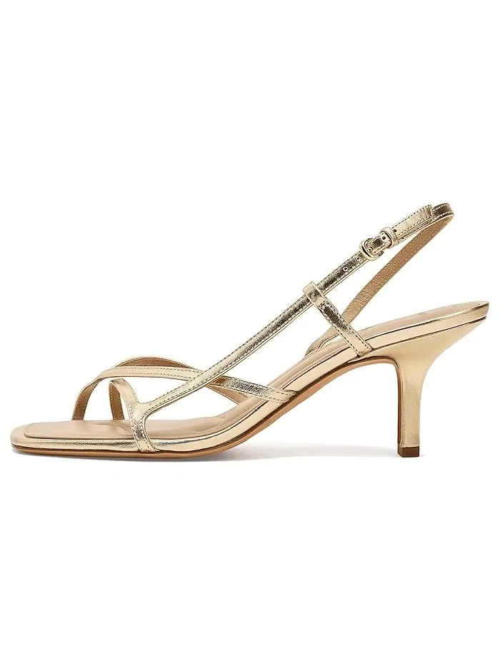 Босоножки на каблуке Lilian Slingback Vince — изображение 4 из 4, шампань