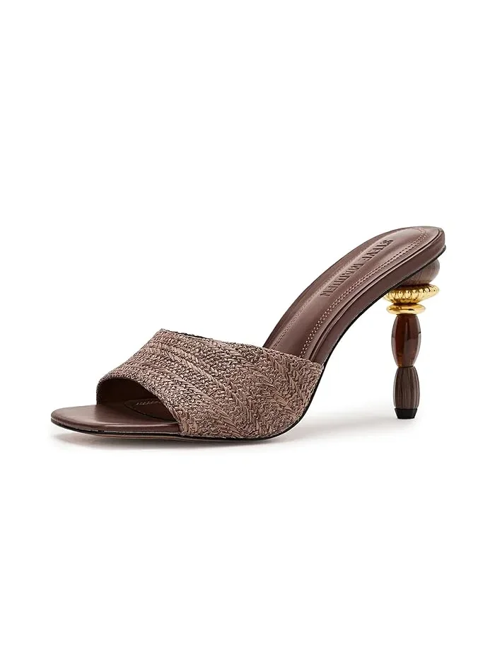 Босоножки на каблуке Sia Steve Madden — изображение 1 из 4, коричневый