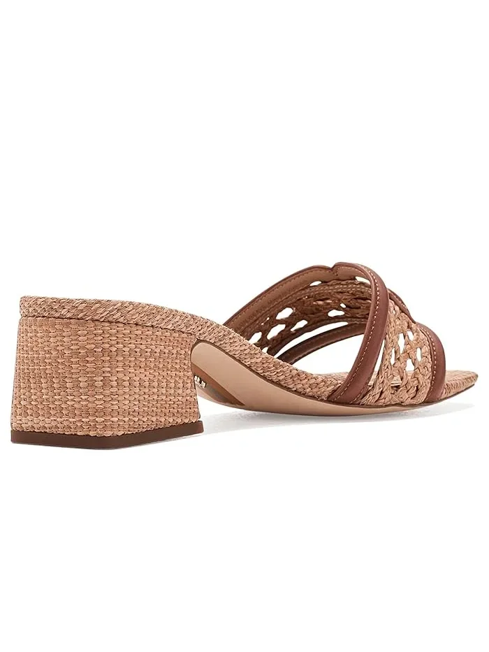 Босоножки на каблуке Waylon Weave Sam Edelman — изображение 3 из 4, насыщенный коньячный
