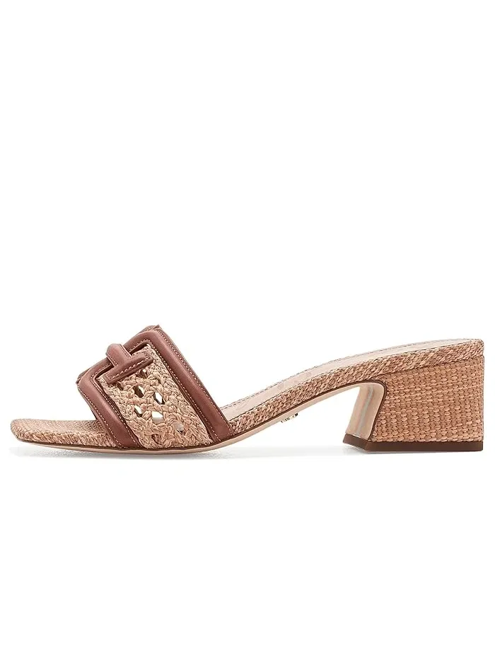 Босоножки на каблуке Waylon Weave Sam Edelman — изображение 4 из 4, насыщенный коньячный