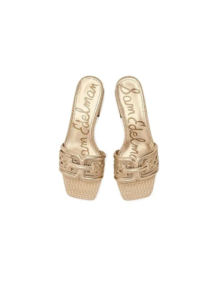 Босоножки на каблуке Waylon Weave Sam Edelman — изображение 2 из 4, золотистый