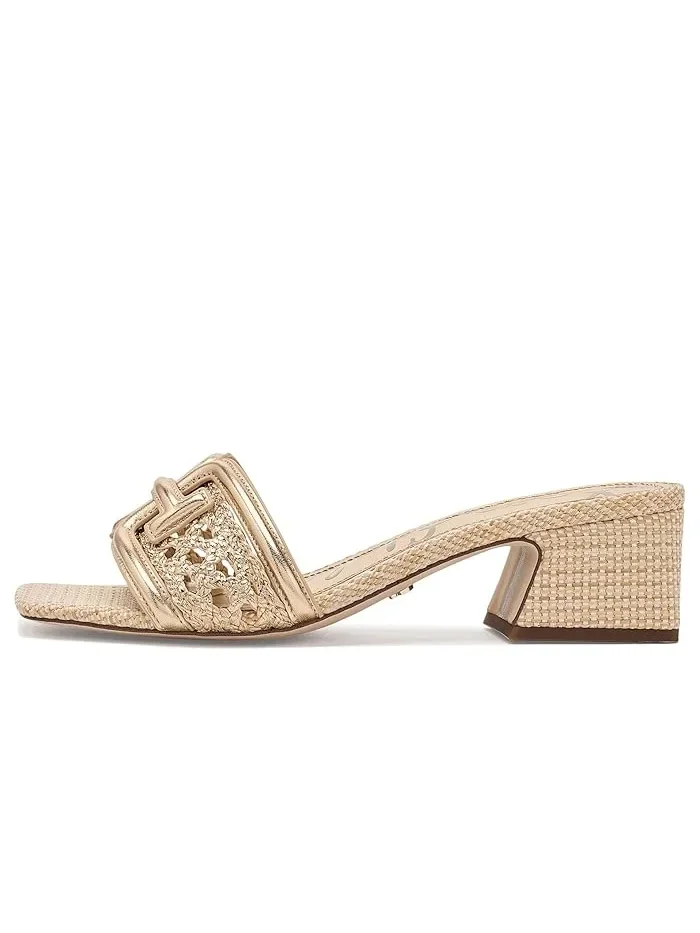 Босоножки на каблуке Waylon Weave Sam Edelman — изображение 4 из 4, золотистый