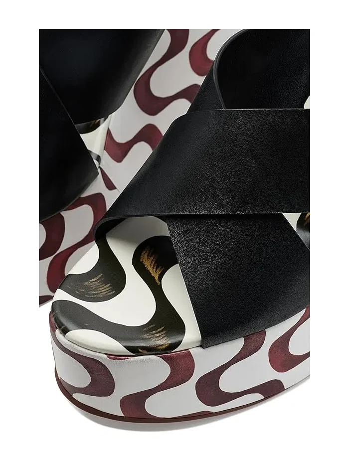 Босоножки на каблуке Copacabana Wedge Sandals FARM Rio — изображение 3 из 4, черный