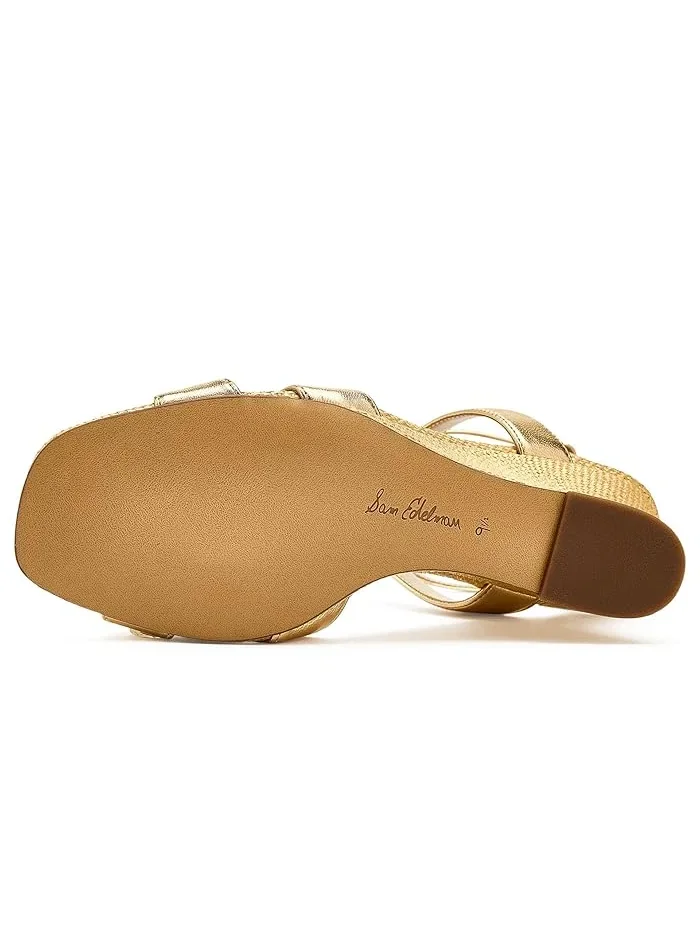 Босоножки на каблуке Davi Sam Edelman — изображение 3 из 4, золотистый
