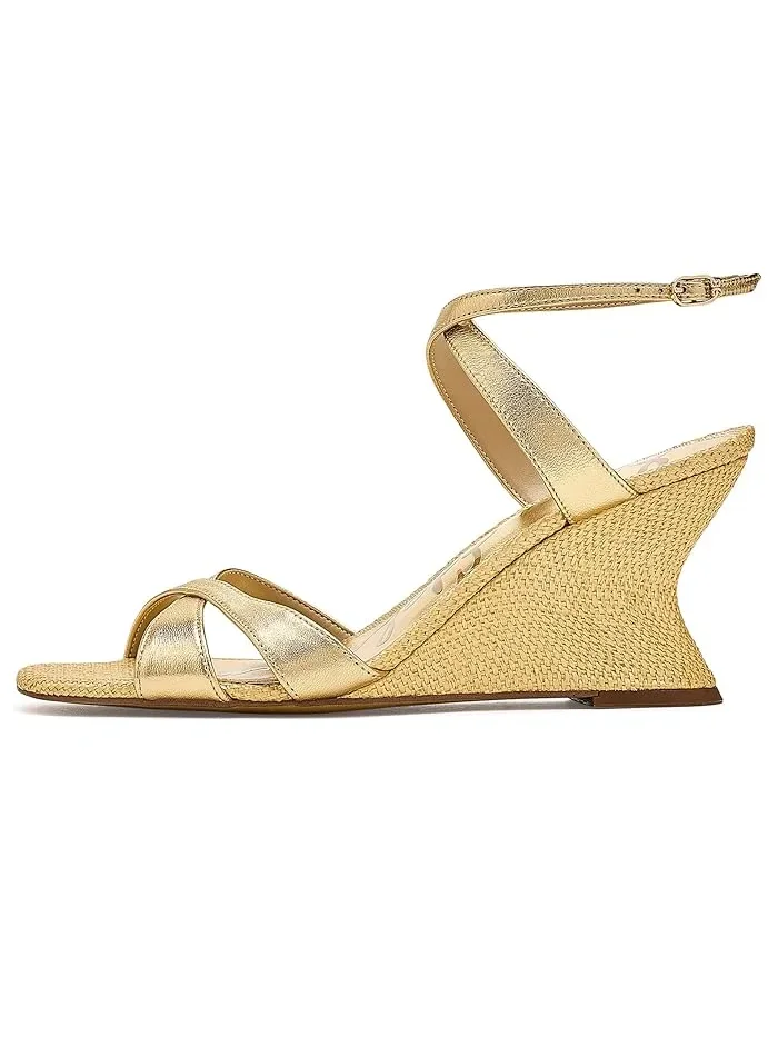 Босоножки на каблуке Davi Sam Edelman — изображение 4 из 4, золотистый