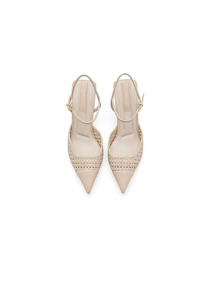 Босоножки на каблуке Cherie Strappy Franco Sarto — изображение 2 из 4, белый
