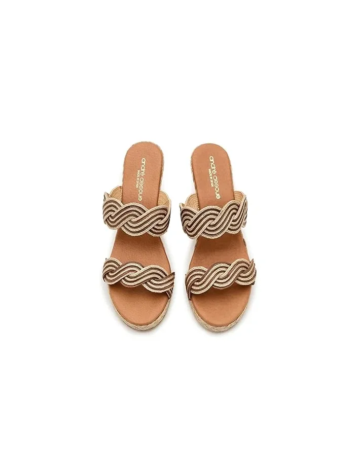 Босоножки на танкетке Nolita Twist Andre Assous — изображение 2 из 4, натуральный/коньячный
