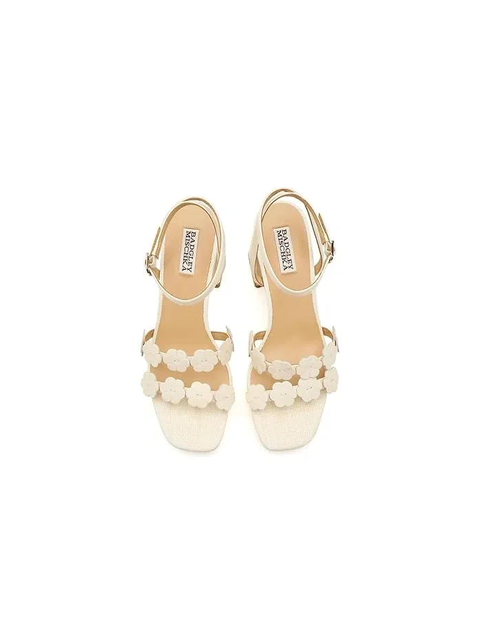 Туфли на каблуке с цветком Waverly Badgley Mischka — изображение 2 из 4, кремовый