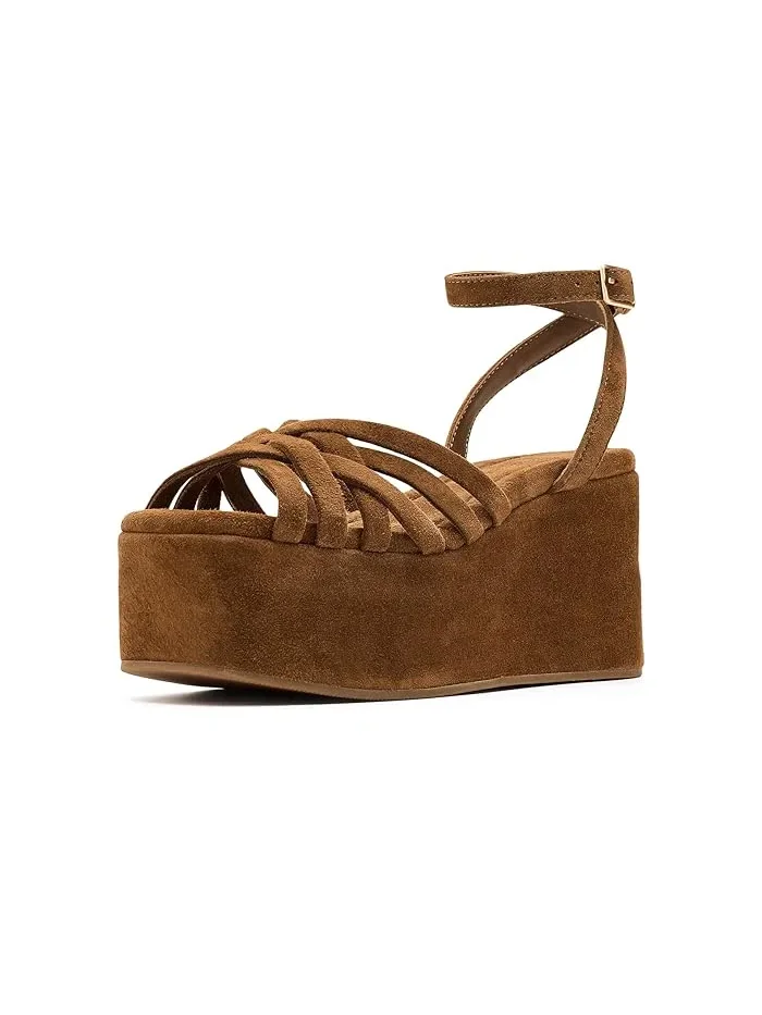Босоножки платформа Channing Loeffler Randall — изображение 1 из 4, коричневый