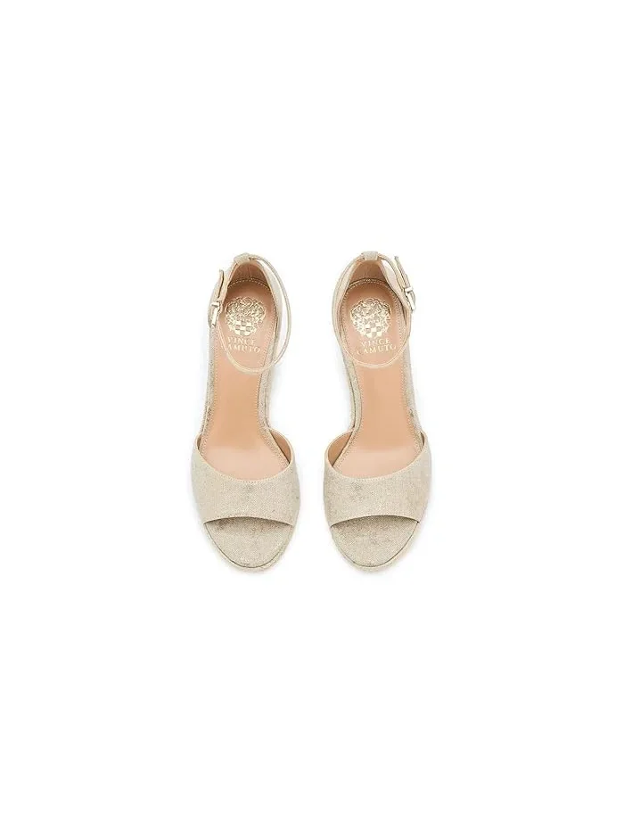 Босоножки на танкетке Felyn Espadrille Wedge Vince Camuto — изображение 2 из 4, натуральный/золотистый