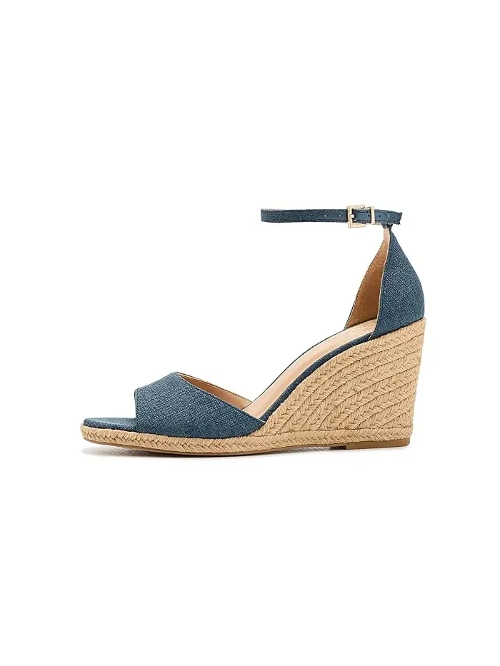 Босоножки на танкетке Felyn Espadrille Wedge Vince Camuto — изображение 4 из 4, джинсовый синий синий
