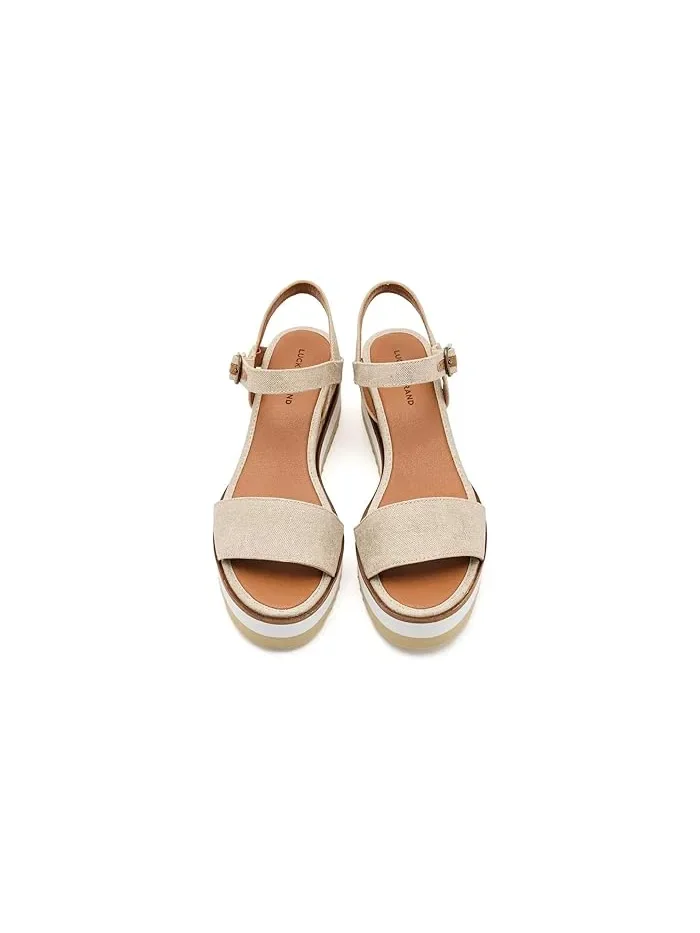 Босоножки на платформе Temay Lucky Brand — изображение 2 из 4, натуральный / платиновый