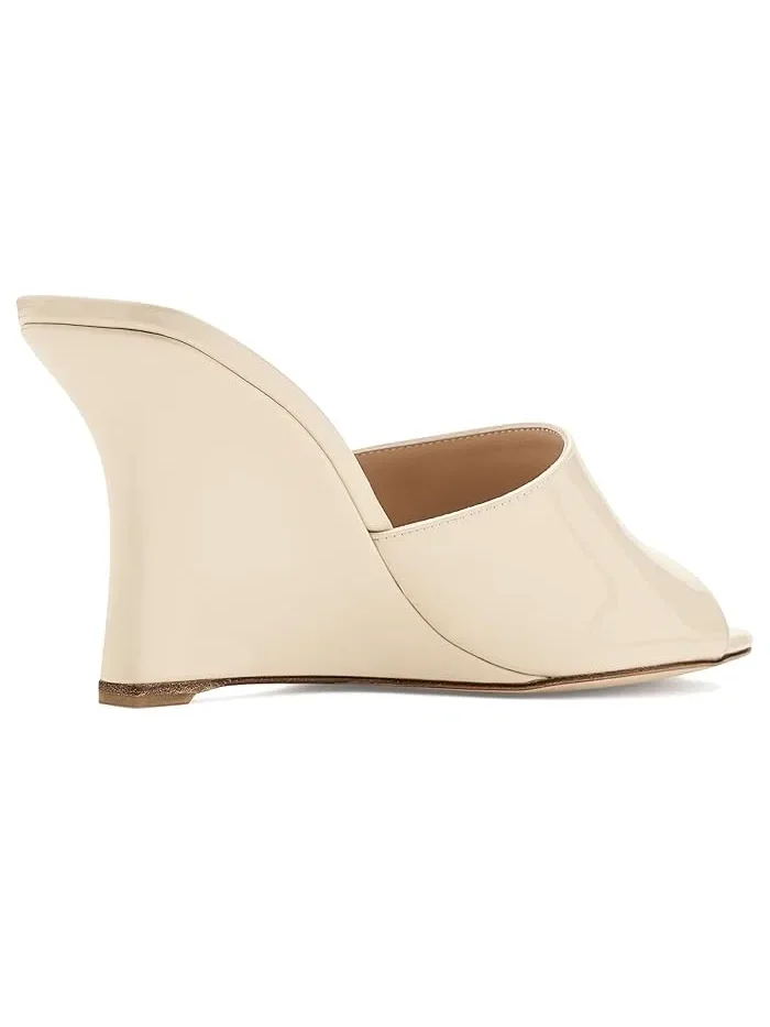 Туфли Vinnie Wedge Mule 85 Stuart Weitzman, Linen — изображение 3 из 4, льняной