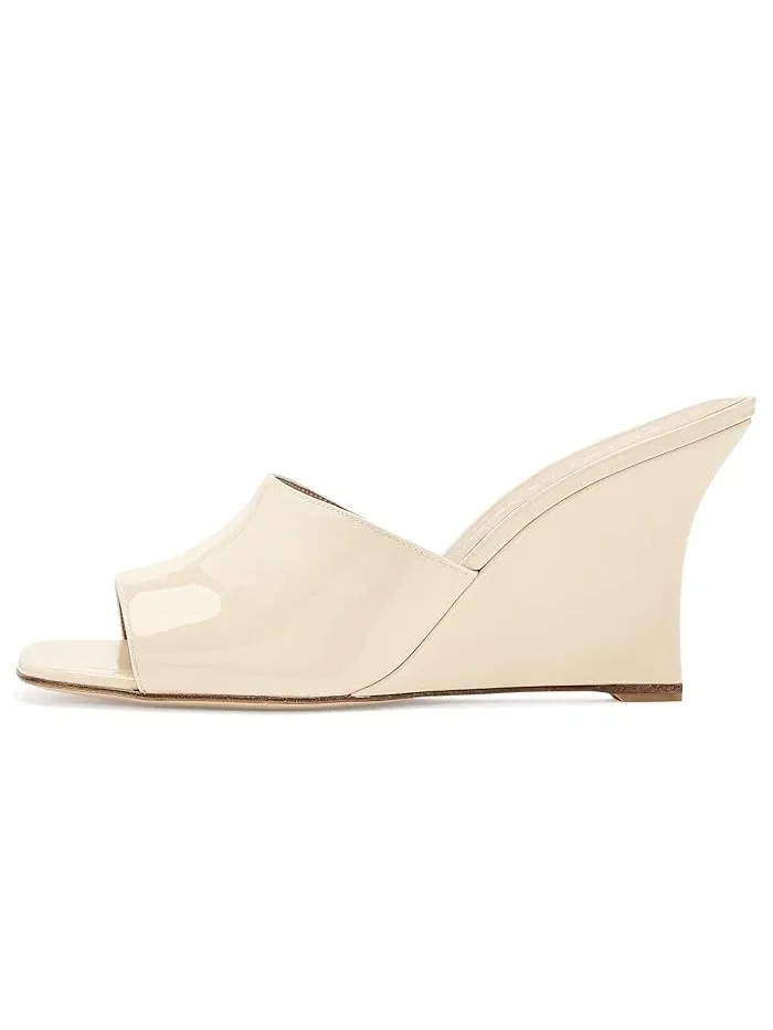 Туфли Vinnie Wedge Mule 85 Stuart Weitzman, Linen — изображение 4 из 4, льняной