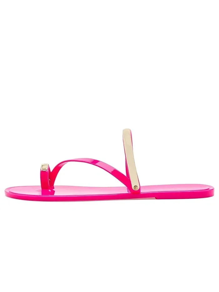 Босоножки с асимметричными ремешками Seashell Nine West — изображение 4 из 4, розовый/золотистый