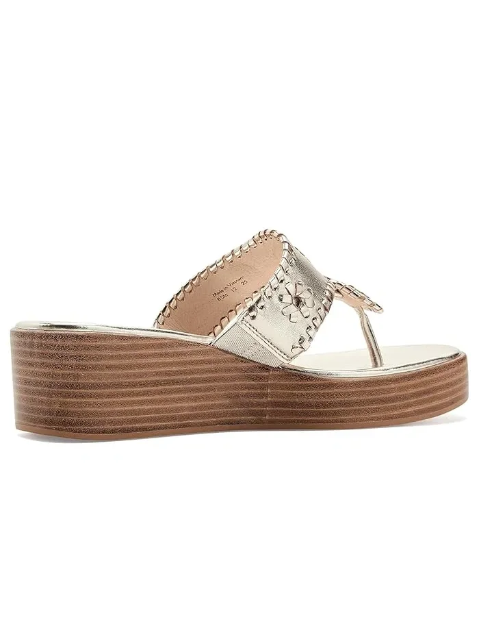 Босоножки на танкетке Jacks Stacked Mid-Wedge Jack Rogers — изображение 3 из 4, серебристый