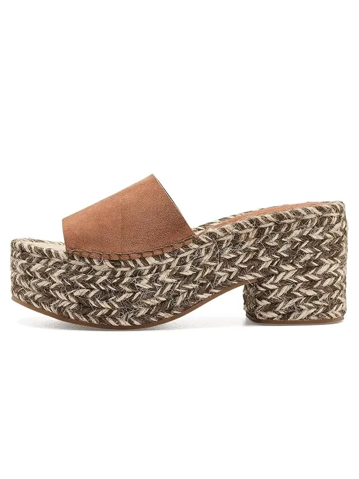 Босоножки на платформе Platform Espadrille Sandals FARM Rio — изображение 4 из 4, коричневый