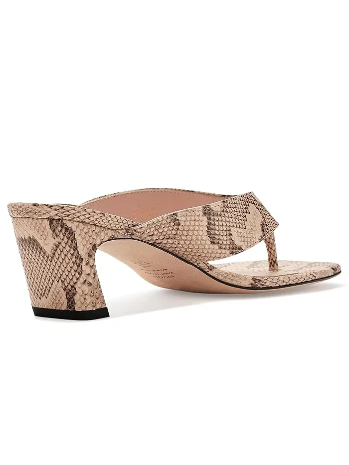 Босоножки на каблуке Stassi Thong 50 Stuart Weitzman — изображение 3 из 4, адобе
