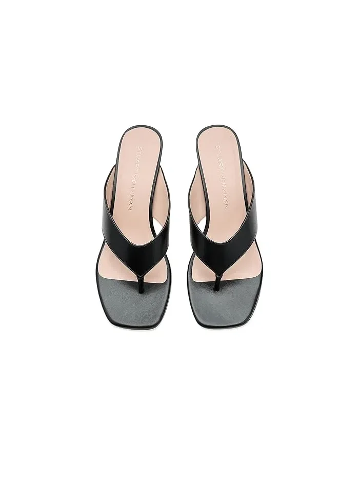 Босоножки на каблуке Stassi Thong 50 Stuart Weitzman — изображение 2 из 4, черный