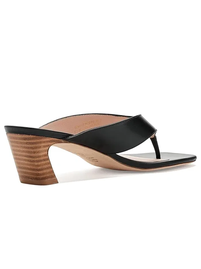 Босоножки на каблуке Stassi Thong 50 Stuart Weitzman — изображение 3 из 4, черный