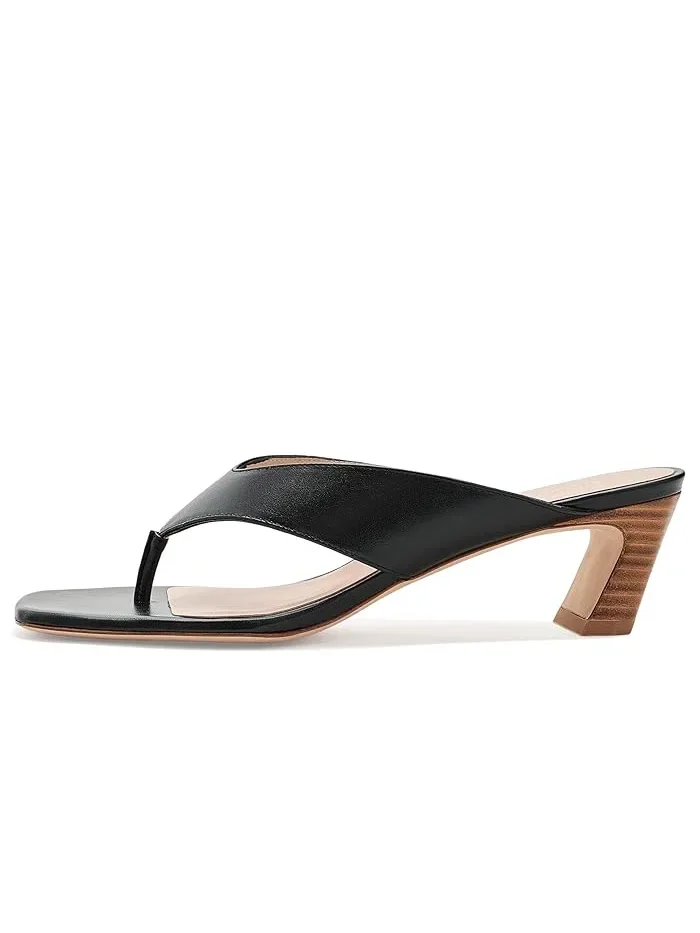 Босоножки на каблуке Stassi Thong 50 Stuart Weitzman — изображение 4 из 4, черный