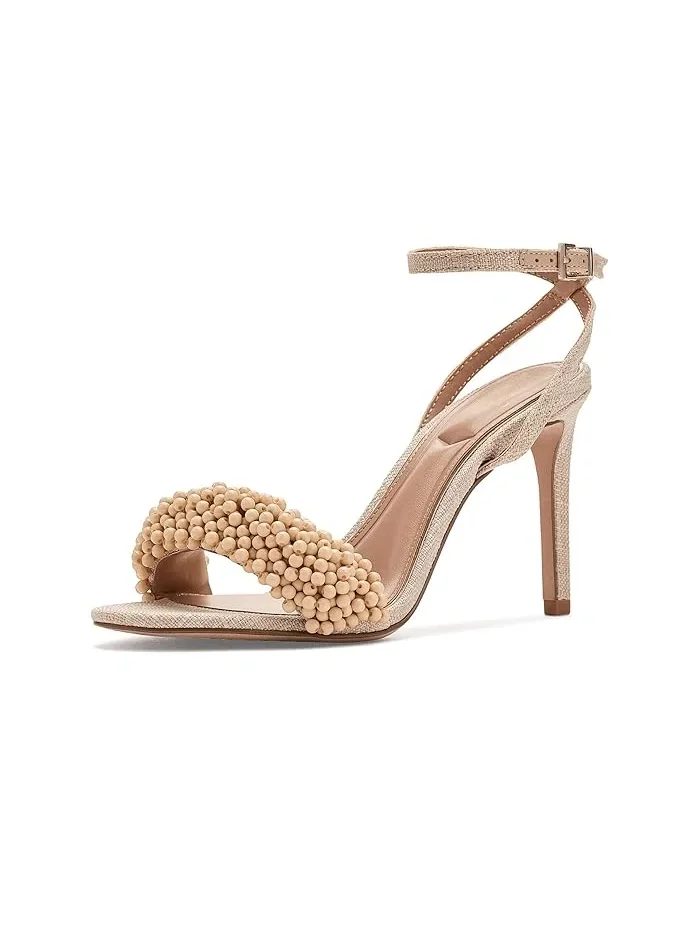 Босоножки на каблуке с бисером Arleem Vince Camuto