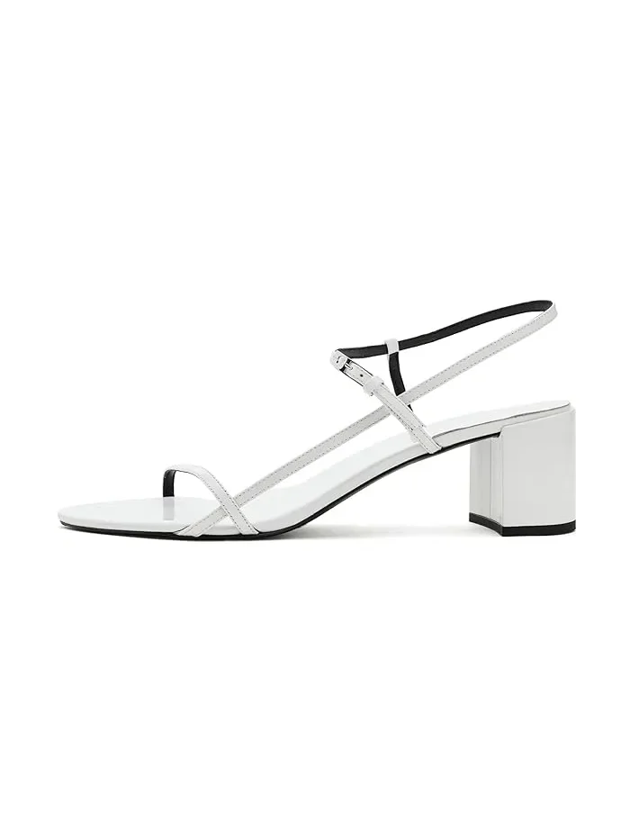 Босоножки на каблуке 38mm Gigi Tory Burch — изображение 4 из 4, белый