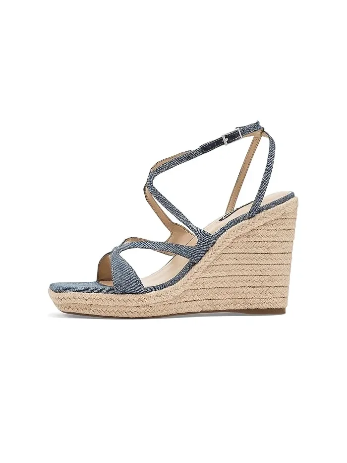 Босоножки на каблуке Adriane Nine West — изображение 4 из 4, синий джинсовый синий