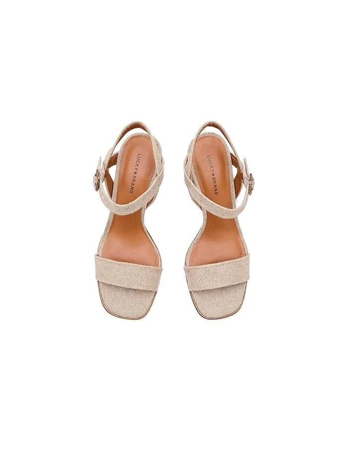 Босоножки на каблуке Hallia Lucky Brand — изображение 2 из 4, натуральный / платиновый