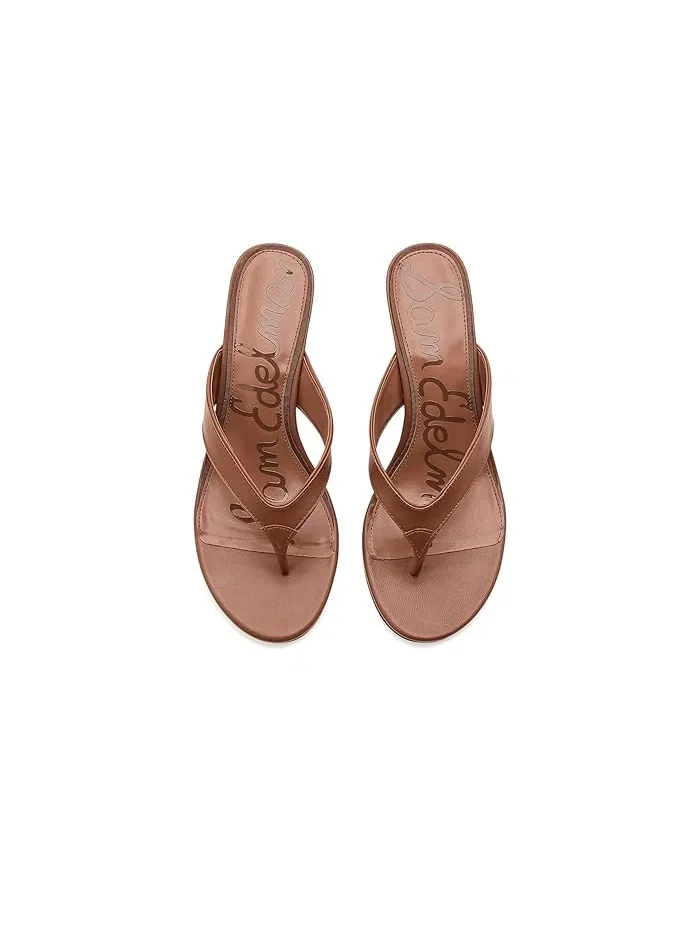 Босоножки на каблуке Amie Sam Edelman — изображение 2 из 4, насыщенный коньячный