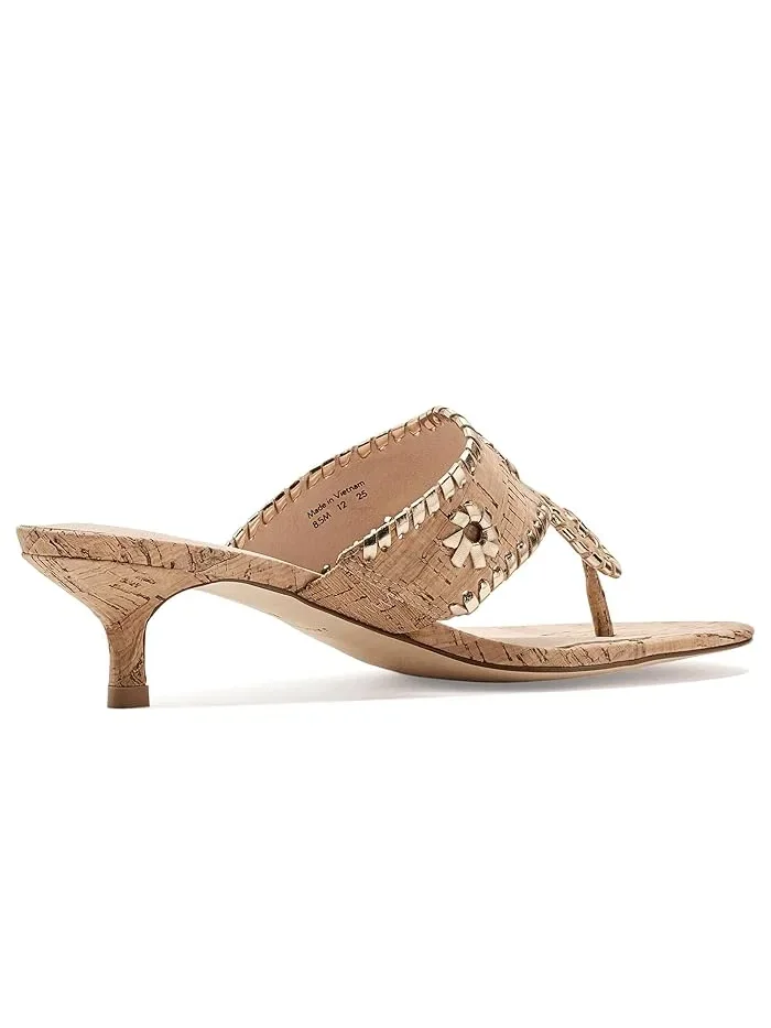 Туфли на каблуке Jacks Kitten Heel Jack Rogers — изображение 3 из 4, золотистый