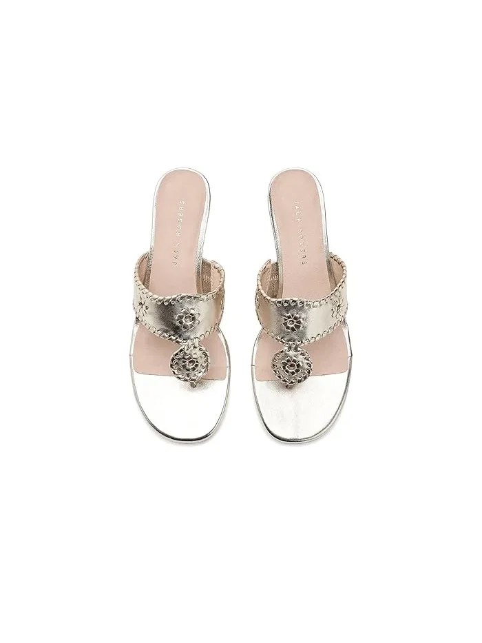 Туфли на каблуке Jacks Kitten Heel Jack Rogers — изображение 2 из 4, серебристый