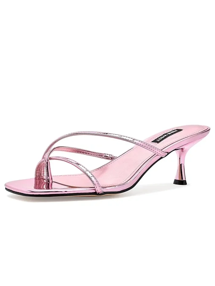 Туфли на каблуке Anirey Nine West — изображение 1 из 4, светлый розовый металлик