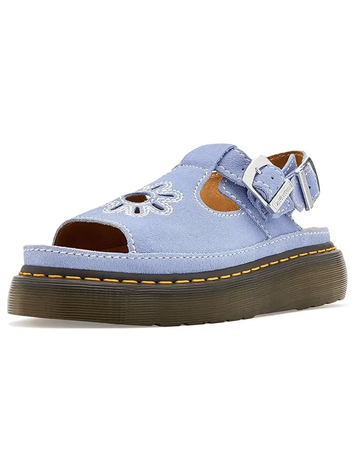 Босоножки на каблуке с цветочным вырезом Dunnet Flower Dr. Martens — изображение 1 из 4, синий