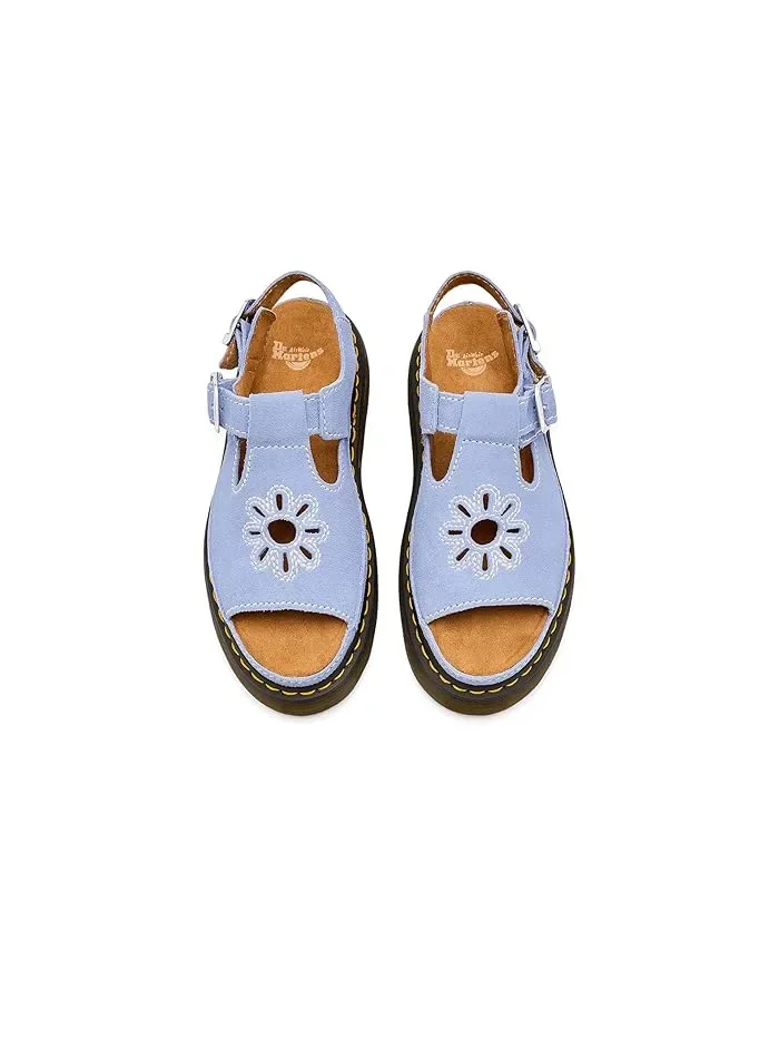 Босоножки на каблуке с цветочным вырезом Dunnet Flower Dr. Martens — изображение 2 из 4, синий