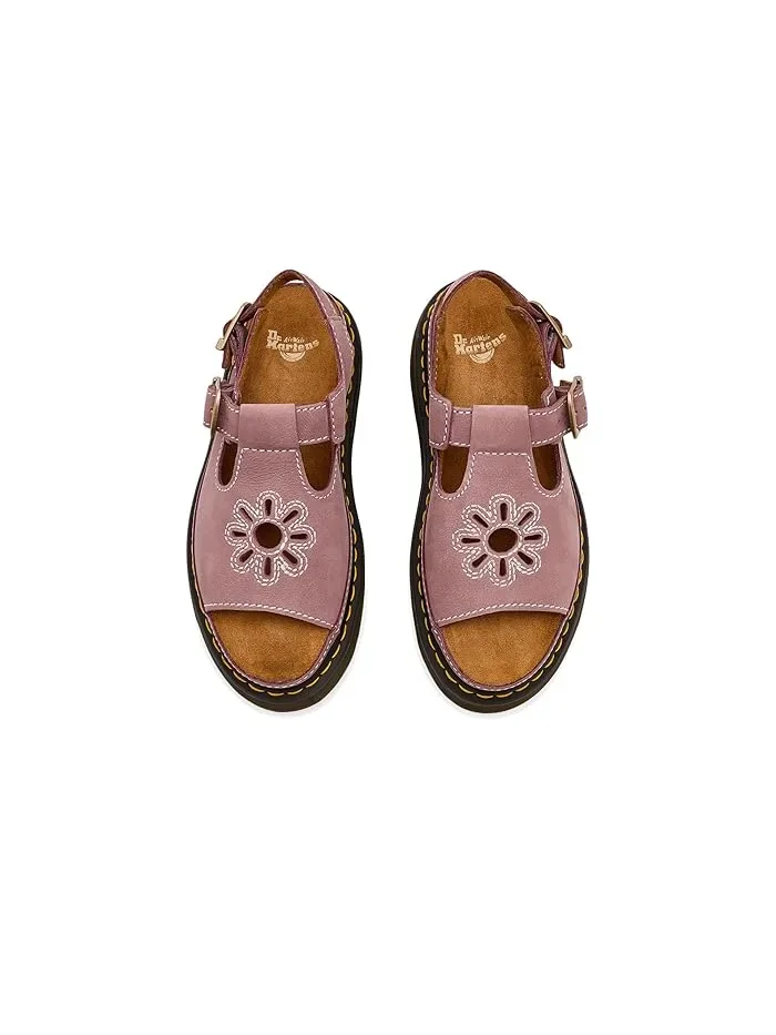 Босоножки на каблуке с цветочным вырезом Dunnet Flower Dr. Martens — изображение 2 из 4, розовый