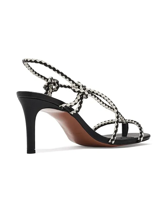 Босоножки на каблуке с переплетением Jayce Rebecca Minkoff — изображение 2 из 4, черный/белый