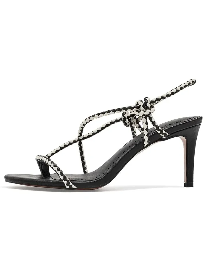 Босоножки на каблуке с переплетением Jayce Rebecca Minkoff — изображение 4 из 4, черный/белый