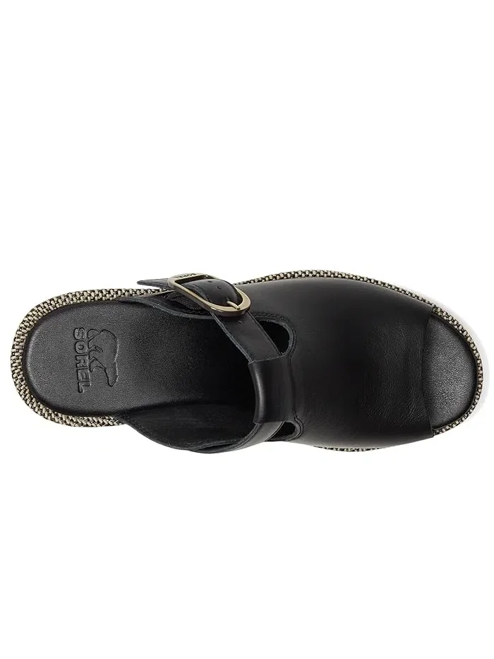 Босоножки на танкетке Sunpeak Wedge Slide SOREL — изображение 2 из 4, черный/натуральный