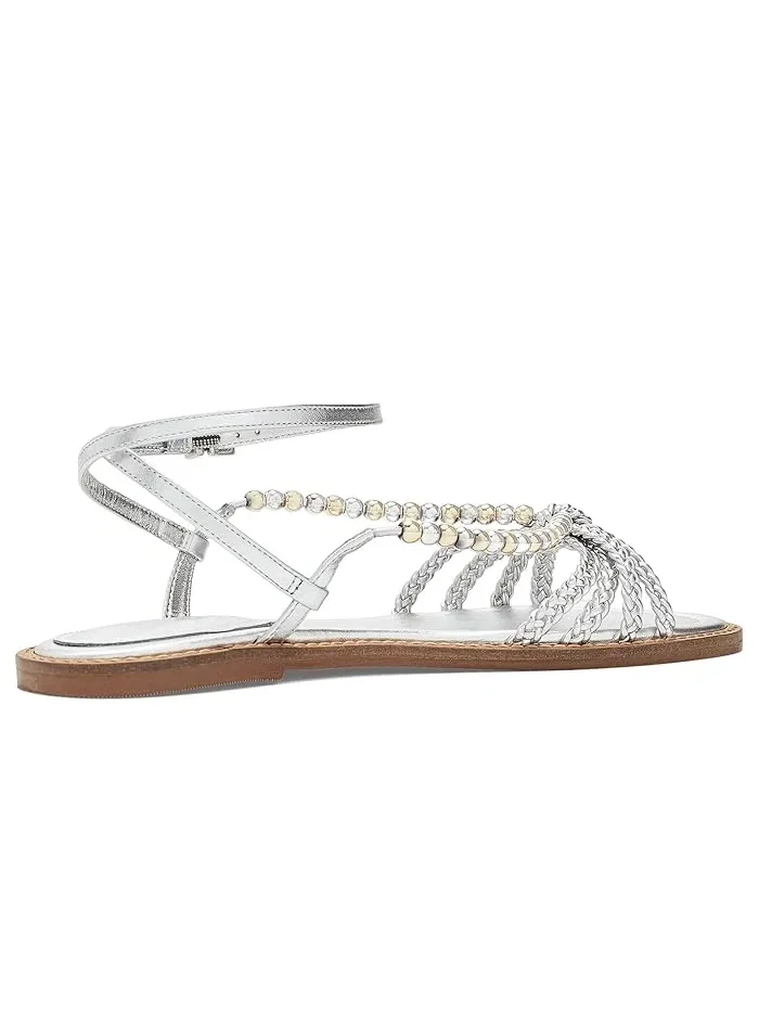 Босоножки Schutz Adele Glam Flat — изображение 3 из 4, серебряный