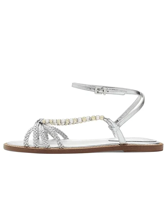 Босоножки Schutz Adele Glam Flat — изображение 4 из 4, серебряный