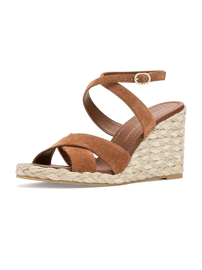 Туфли на танкетке Alyssa Stuart Weitzman — изображение 1 из 4, седловый