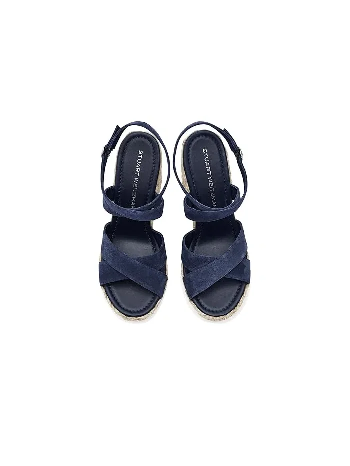Босоножки на танкетке Alyssa Stuart Weitzman — изображение 2 из 4, синий