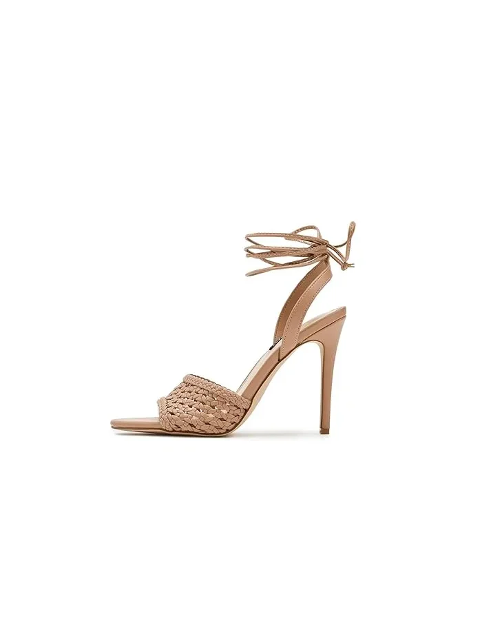 Босоножки на каблуке Merta Nine West — изображение 3 из 4, натуральный
