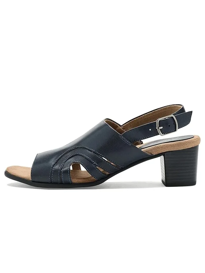 Босоножки с каблуком Mariam Trotters — изображение 4 из 4, темно-синий