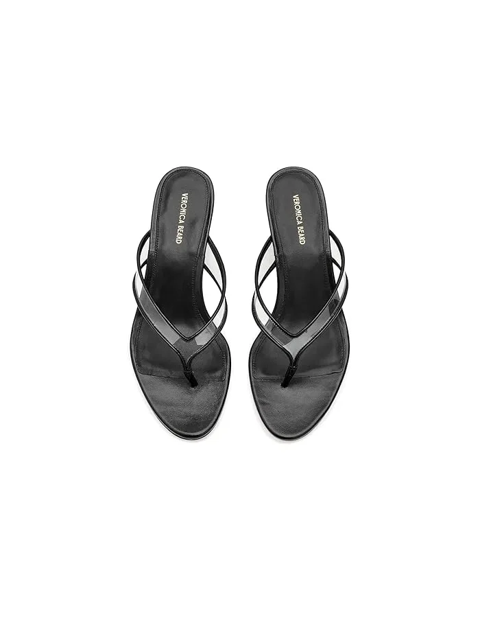Босоножки на танкетке Clea Wedge Veronica Beard — изображение 2 из 4, прозрачный/черный